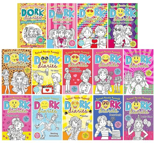 Dork Diaries 14 Books Collection Volume 1-14 (Dork Diaries, Party Time, Pop Star, Skating Sensation, Dear Dork, Holiday Heartbreak, Tv Star, Once Upon A Dork, Drama Queen, Puppy Love & 4 More)