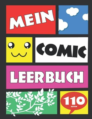 Mein Comic Leerbuch: Blanko Buch Mit Comic Raster | 110 Seiten Cremefarbenes Zeichenpapier | Grossformat | Robustes Softcover