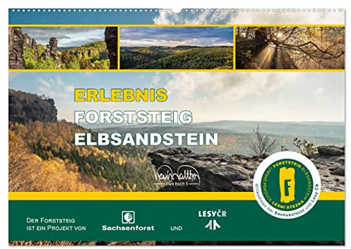Erlebnis Forststeig Elbsandstein (Wandkalender 2026 DIN A2 quer), CALVENDO Monatskalender: Von einem Fernwanderweg, der keine Grenzen kennt. Ein Abenteuer ganz nah an der Natur! (CALVENDO Natur)