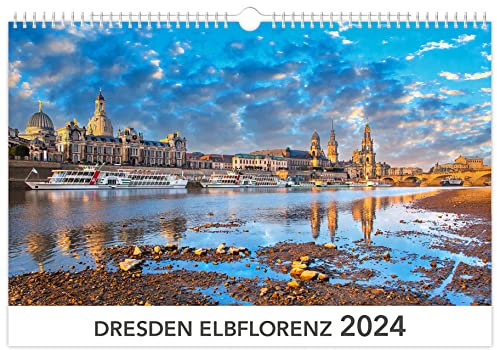 Kalender Dresden Elbflorenz 2024 | 45 x 30 cm | weißes Kalendarium