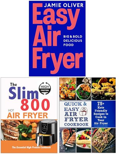 Easy Air Fryer Big & Bold Delicious Food, The Slim 800 Hot Air Fryer The Essential High Protein Cookbook & Quick & Easy Air Fryer Cookbook Collection 3 Books Set