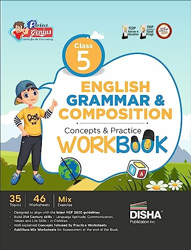 Perfect Genius Class 5 English Grammar & Composition Concepts & Practice Workbook | Follows NEP 2020 Guidelines