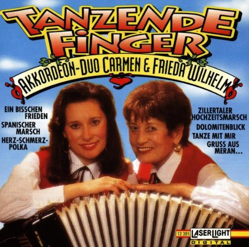 Tanzende Finger-Akkordeon Duo