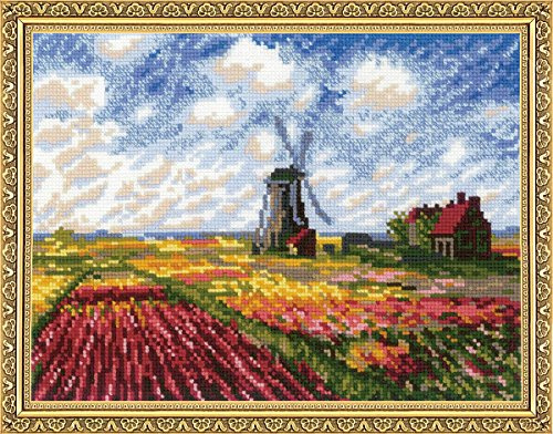 RIOLIS Cross Stitch Kit - 1643 - Tulip Fields (Monet)
