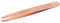 TWEEZERMAN Pinzetta (punte angolate inclinate, pinzetta per sopracciglia, qualità professionale, acciaio inox), oro rosa
