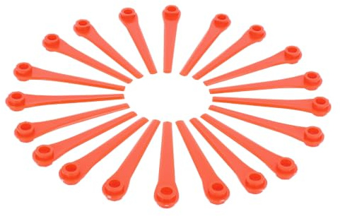 vhbw 20x Ersatz-Messer kompatibel mit Gardena AccuCut 400Li 8840 | 400Li 8840-20 Rasentrimmer - Ersatzklinge Rot, Kunststoff