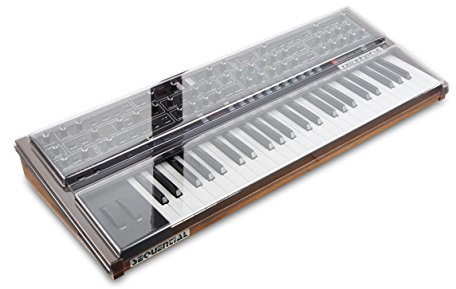 Decksaver Cover for Sequential Prophet-6 Keyboard (Soft-Fit) - Super-Durable Polycarbonate Protective lid in Smoked Clear Colour, Made in The UK - The Producers' Choice for Unbeatable Protection