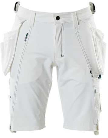 Mascot 17149-311-06 Advanced Cordura Ultimate Stretch Geringes Gewicht Shorts mit Hängetaschen, Weiß, C52 Größe