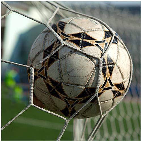 Wallario Möbelfolie selbstklebend/Aufkleber, Tischfolie geeignet für IKEA Lack Tisch - Möbeldeko Fußball - Ball im Tor - Bolzplatz in 55 x 55 cm