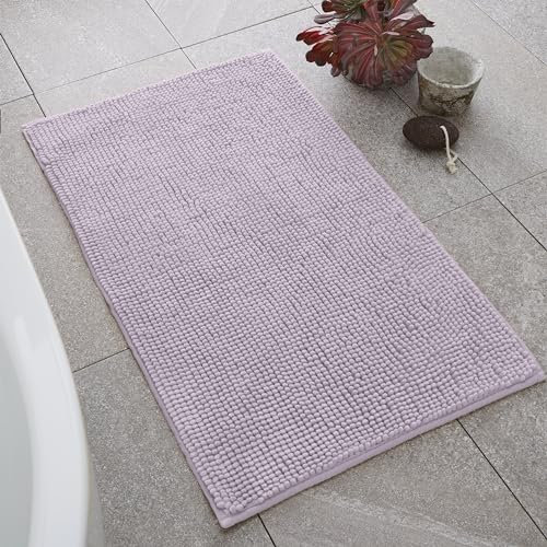 Catherine Lansfield Bath Mat, Polyester, Lilac, 50x80cm