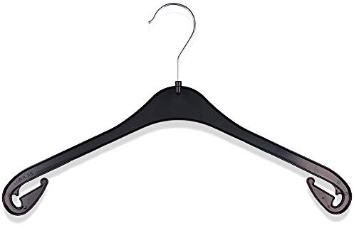 10 Kunststoff-Universalbügel 38cm Kleiderbügel mit Rockhaken NA38 schwarz - 10 Stück | PB-Onlinehandel