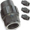 Suinga Set di 4 Raccordo a Compressione | Connettore femmina MDPE 25mm x 3/4'' | Connettori per tubo dell'aqua Raccordo PP PN16, nero