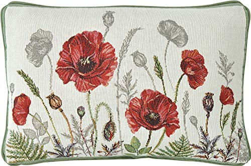Sander Gobelin gefülltes Kissen Poppy Meadow, Multi, Größe:32 x 48 m
