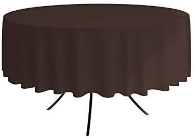 ALOHA Tischdecke Tischtuch Tischtücher Tischwäsche Tischdekoration Tafeltuch Farbe und Größe wählbar (Braun/runden/Ø 100cm)