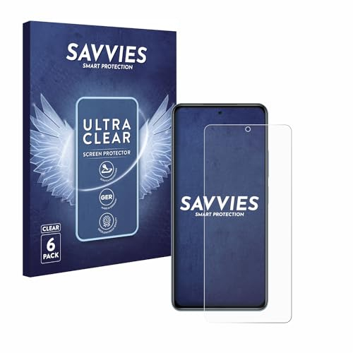 savvies Protector Pantalla para Xiaomi Poco F3 (6 Unidades) Película Ultra Transparente
