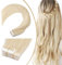 UK-Fashion-Shop Tape Extensions Echthaar 40pcs Remy Echthaar Haarverlängerung 100g - 100% Echthaar Extensions Tape In glatt #60 Platinum Blonde 60cm