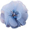 KABELIFE Blume Brosche Ansteckblume Blume Haarklammer Haarclip Haarspange Haarblume Haarblüte Haarschmuck für Hochzeit Party Dekoration (Blau)