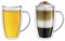 Creano doppelwandiges Thermoglas mit Henkel 400ml, großes Doppelwandglas aus Borosilikatglas, Kaffee-/Teeglas, 2x 400ml