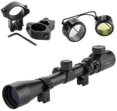 UISEBRT Zielfernrohr Gewehrzielfernrohre 6-24x50 AOEG inkl. 11mm Montagen Rot & Grün Punkt Visier Luftgewehr Zielfernrohr Luftgewehr für Jagd Softair und Sport