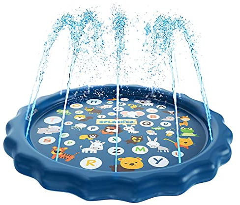 Tapis de jeu Doyomtoy - Jouet d'eau - Jouet d'été - Piscine pour enfants, bébés, animaux domestiques - 100 cm