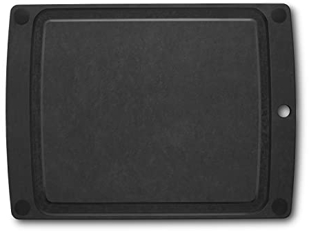 Victorinox Chopping Board, All-in-One, Cutting Board L 44.4 x, 33 x, 0.6, Juice Groove, Durable, Non-Slip Feet, Dishwasher Safe, Black