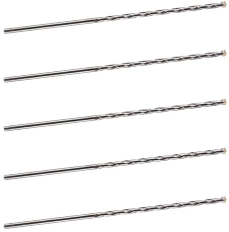 Rennie Tool - 5pcs 5.5mm x 200mm Long TCT Masonry Drill Bit Set | For Concrete Brick Porcelain Ceramic Tile Plastic Wood Etc. Tungsten Carbide Tipped Masonry Drill Bits