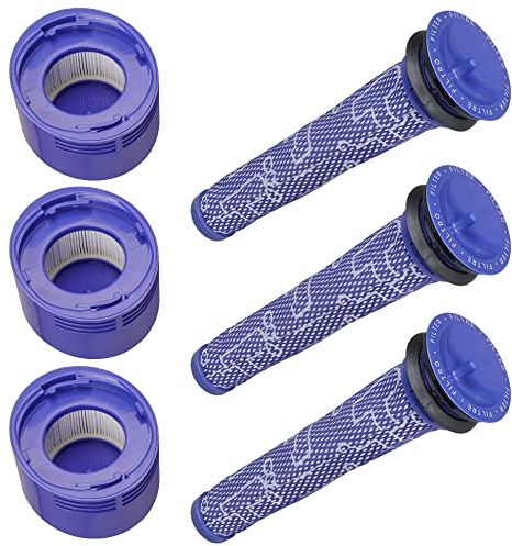 PRIMEBAG - 3 Nachmotorfilter 3 Vormotorfilter kompatibel mit Dyson V7 V8 HEPA Filter Set - Ersatz für 965661-01 und 967478-01 - Bestleistung beim Saugen