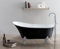 freistehende Badewanne RETRO (schwarz/weiß)