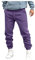 KONG JIMFAN Hosen Herren Lang Relaxing Hose Running Jogginghose Herren Sportkleidung Winter Pants Japanische Hose Y2k Hose Trainingshose Mit Seitlicher Knopfleiste Zum Öffnen(Lila,M)