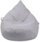 Droplet-Lounge Tropfenform Sitzsack mit Füllung | für Kinder Erwachsene | Indoor & Outdoor geeignet | Wasser-& Schmutzabweisend | Sitzkissen Bodenkissen Beanbag (3XL Durchmesser 90 cm, grau)
