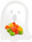 Halloween Deko Schale, Halloween Gruselige Kürbis Fledermaus Candy Dish für Süßigkeiten, Pralinen, Nüsse, Kekse, Zucker, Süßigkeiten (Geist)