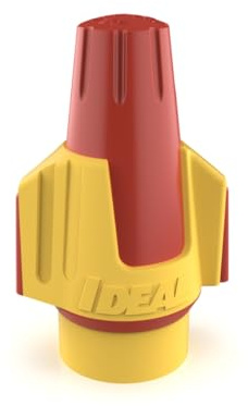 Ideal Electrical Twister Proflex (30-1047) Red/Yellow Wire Connector, Box of 50 — Smooth Twist-On Wire Nuts for 22 to 8 AWG with Comfort SureGrip and Flexible Skirt