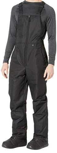 DIXII Herren-Schnee-Latzhose, Ski, wasserdicht, Winddicht, isoliert, Overall, Snowboard-Hose, Reißverschluss vorne, einteiliger Overall für den Winter,Schwarz,L
