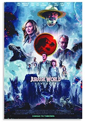 YIFANF Bild Auf Leinwand 40 * 60cm Senza Cornice Sam Neill Jeff Goldblum Laura Dern Chris Pratt Poster Canvas Wall Art Room Pictures for Bedroom Gifts Decor