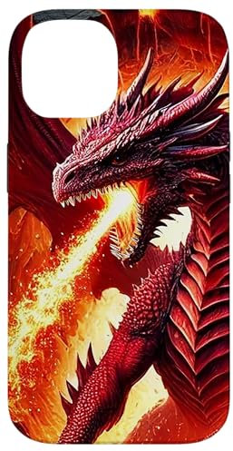 iPhone 14 Fire-Breathing Red Dragon Case