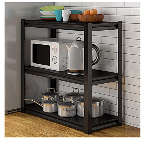 Estante para horno microondas Estante para horno microondas Soporte para horno microondas Rejilla para tostadora Organizador para microondas Estante de almacenamiento para piso de 3 niveles de metal