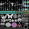 IcosaMro 420 Pieces Suncatchers Arts and Crafts for Adults, Crystal Suncatchers, DIY Accessories for Adults, Suncatchers, DIY Accessories for Indoor Windows, Outdoor Garden Decoration, Wedding