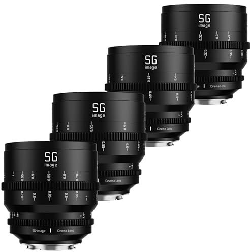 SGimage 25mm/35mm/50mm/75mm T1.4 Cine Lens Full Frame Fixed Focal Length for E-Mount Cameras for A7 III IV A7RIV A7SIII A7C A9