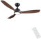 CJOY Ventilatore da Soffitto con Luce e Telecomando, 132 cm Legno Ventilatore de Soffitto 3 Pale Silenzioso, 6 Velocità, Reversibili DC, 3 CCT Dimmerabile, Timer, Funzione di Memoria, Modalità Sleep
