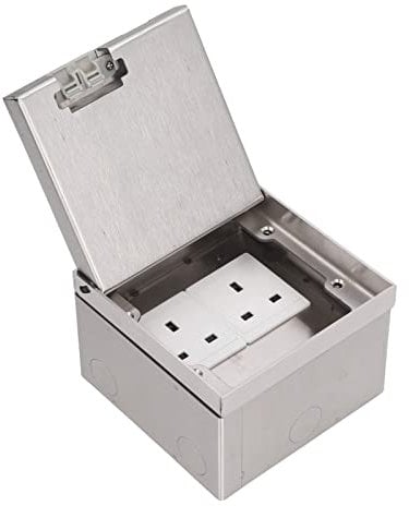 Embedded Socket Box, Dual Standard 3 Hole Plug Socket Power Strip Outlet Box, Concealed Power Socket Outlet Box for Electricity Safety