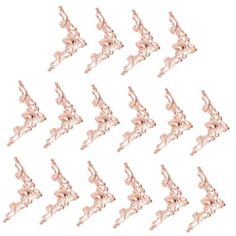 HOMSFOU 60stücke Vintage Möbel Eckschutz Roségoldene Schutzecken Aus Hochwertigem Material Für Schmuck Geschenkboxen Präzise Gefertigt Für Eleganten Möbel Boxenschutz