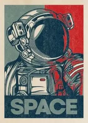 Vintage Retro Space Mars Poster Dekoration Leinwand Gemälde Poster und Drucke Wand Kunst Bilder für Wohnzimmer 21x30cm ohne Rahmen