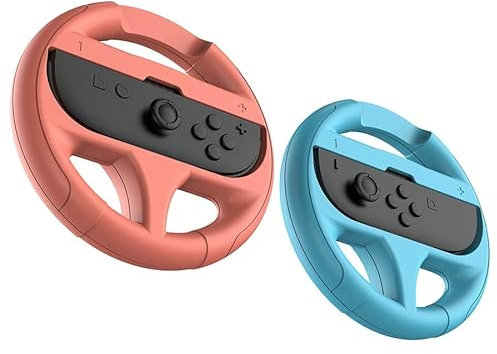 Subsonic - Subsonic - Pack de 2 volants pour JoyCons Nintendo Switch et Switch 2 - Compatible avec Joy-con Switch et Switch 2 - Bleu et Rouge