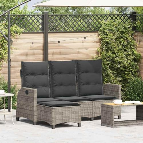 Festnight Ecklounge Verstellbar Lehne Balkon Lounge Klein L Form Balkonmöbel Kleiner Balkon Sofa 3 Sitzer Sitzgruppe Gartenlounge Set Rattan Lounge Möbel Outdoor Balkonsofa Hochlehner