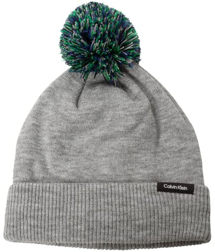 Calvin Klein Mens Linden Bobble Cosy Warm Pom Pom Knitted Beanie Hat