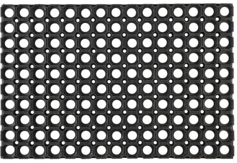 AltoBuy Tapis d'entrée caillebotis en Caoutchouc Noir 40x60cm