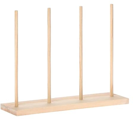rockible Organizzatore per Nastri in Legno, portaoggetti, espositore da Tavolo Leggero, Porta Nastri, Porta rocchetti di Filato per Pasticceria