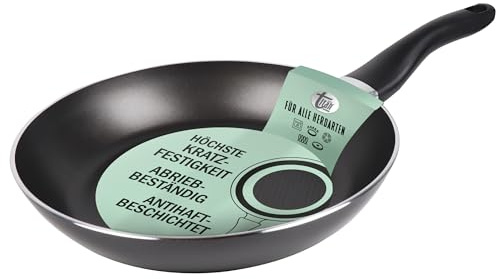 VERY TITAN Made in Germany Bratpfanne 28 cm, antihaft beschichtete Pfanne für alle Herdarten inkl. Induktion und Backofen, Induktionspfanne zum fettarm Braten, Schwarz