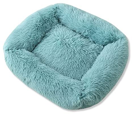 Hixingo Hundebett Grosse Hunde, Klassiker rutschfest MittelgroBe Katzenbett, Hundekissen Waschbar, Flauschige Hundematte, Weiche Polsterung, für Balkon Wohnzimmer Reisen (Türkis,M)