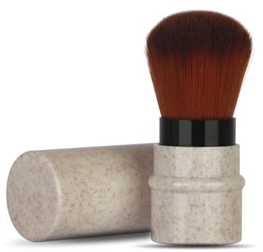 Make -up Foundation Pinsel Stylish Marmor Griff weiches Nylon Haar Geeignet für professionelle und häusliche Verwendung Pink Blue Green Beige (Aprikosenfarbe)
